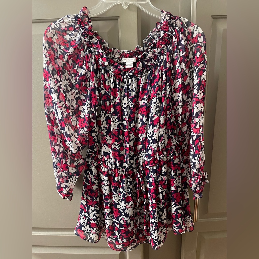 DVF silk off-shoulder top